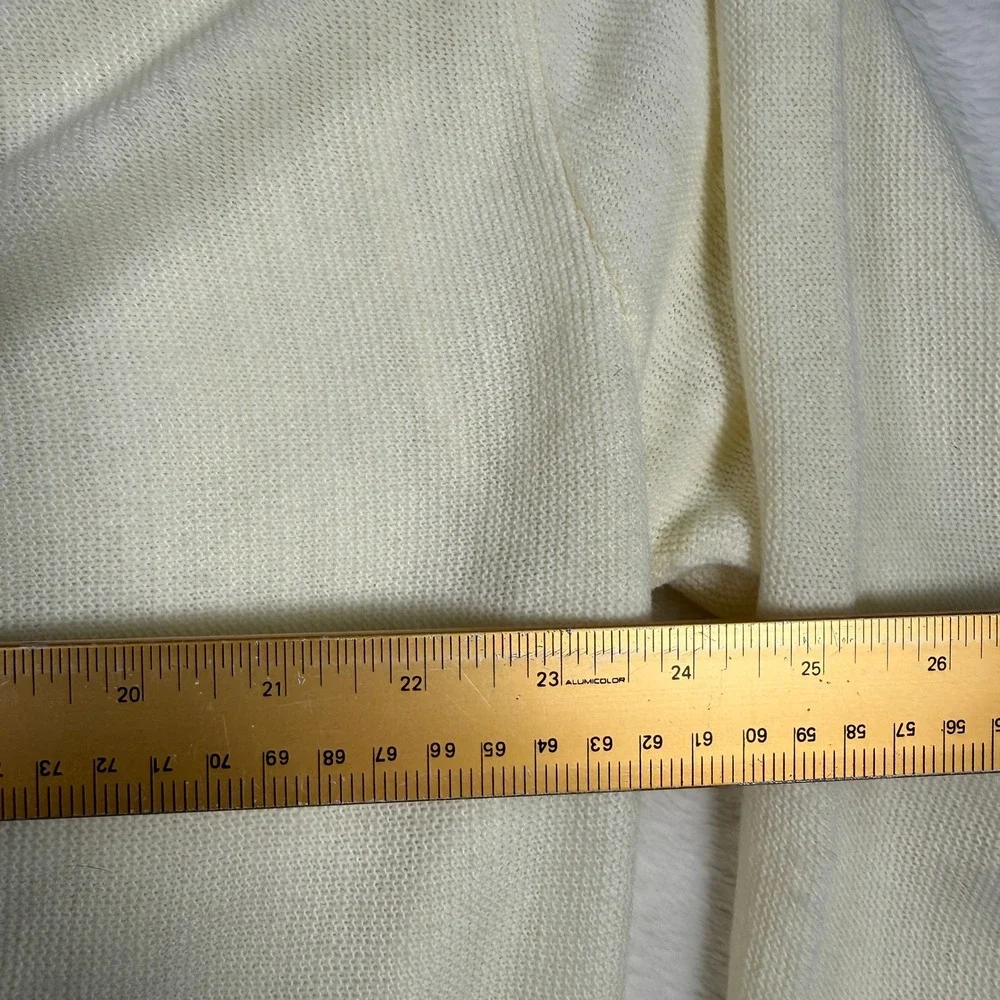 IZOD Cream‎ Cardigan Sweater Mens Large V Neck Button Down Long Sleeve USA